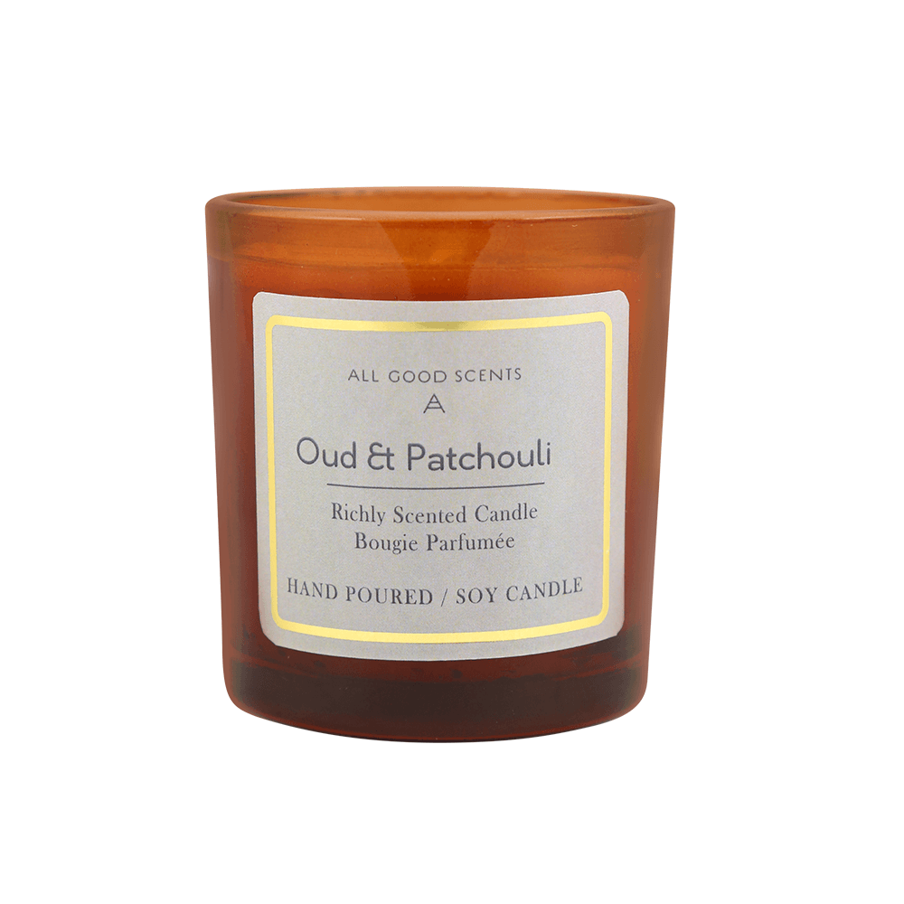 Oud And Patchouli Scented Candle