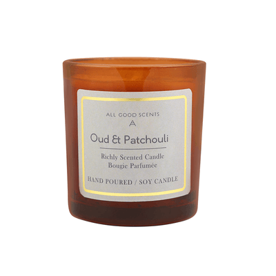 Oud And Patchouli Scented Candle