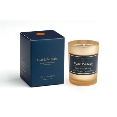 Oud & Patchouli Scented Candle